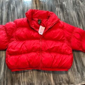 Wild Fable Cherry Red Puffer Jacket